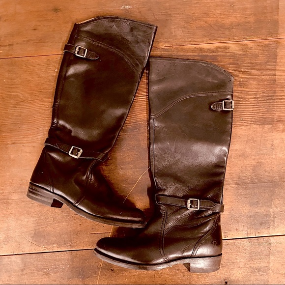 Frye Phillip Riding Boot in Black - Picture 1 of 5